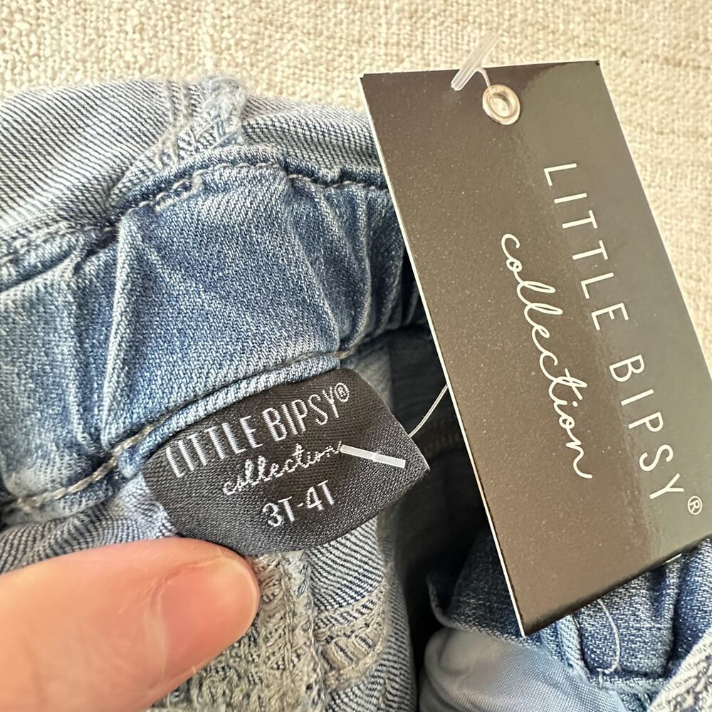 NWT Little Bipsy Distressed Overalls 3T/4T - Picture 5 of 6